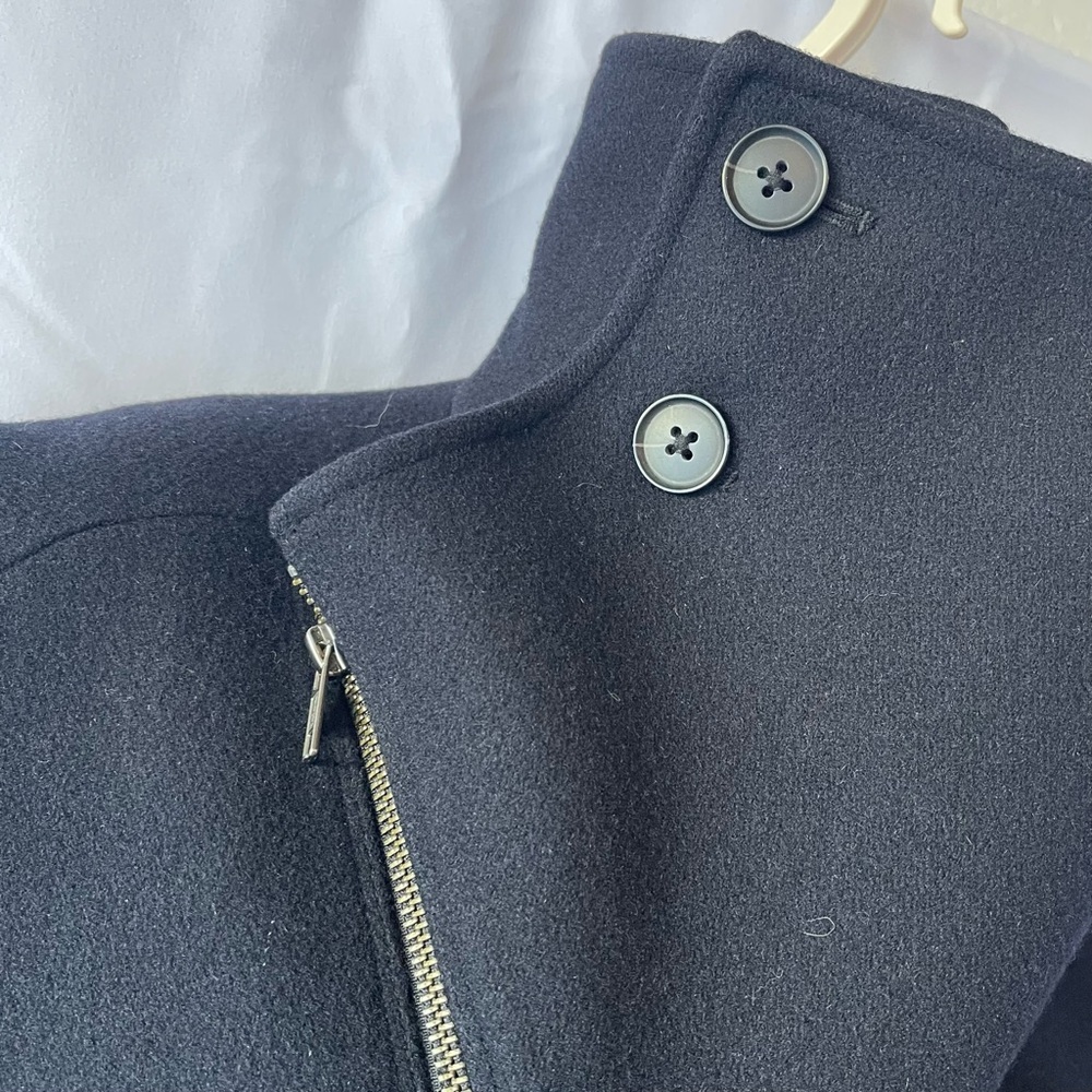REISS Wool Blend Asymmetrical Zipper Coat - Picture 5 of 14
